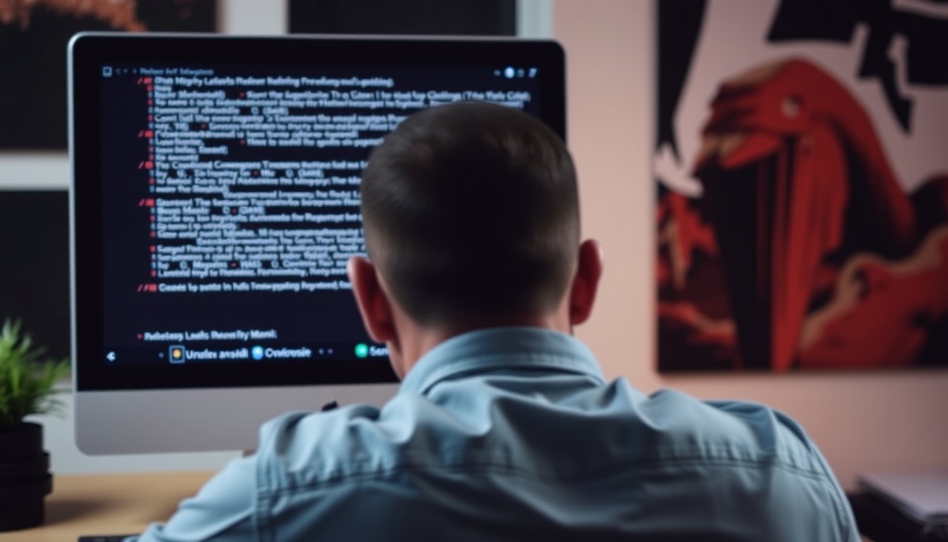 a hater sitting behind a computer screen while visiting a site