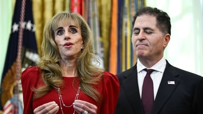 Susan and Michael Dell in the White House.